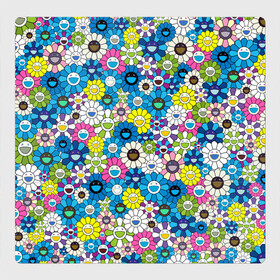 Магнитный плакат 3Х3 с принтом Takashi Murakami Улыбающиеся цветы , Полимерный материал с магнитным слоем | 9 деталей размером 9*9 см | japan | pop art | smile | summer | takashi murakami | арт | детские рисунки | искусство | красочный | лето | поляна | поп арт | разноцветные цветы | ромашки | смайл | такаси мураками | такаши мураками | узор | улыбки