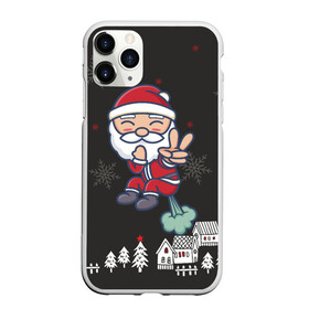 Чехол для iPhone 11 Pro матовый с принтом Плохой Санта 2022 Bad Santa , Силикон |  | Тематика изображения на принте: 2022 | год тигра | новый год | новый год 2022 | символ года | тигр | тигренок | тигрица | тигры