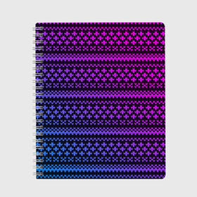 Тетрадь с принтом НЕОНОВЫЙ СВИТЕР NEON SWEATER , 100% бумага | 48 листов, плотность листов — 60 г/м2, плотность картонной обложки — 250 г/м2. Листы скреплены сбоку удобной пружинной спиралью. Уголки страниц и обложки скругленные. Цвет линий — светло-серый
 | knitted | neon | sweater | вязанный | вязаный | градиент | неон | свитер