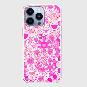 Чехол для iPhone 13 Pro с принтом MURAKAMI PINK   МУРАКАМИ РОЗОВЫЙ ,  |  | cute flowers | flower superflat | flowers | murakami | pop art | superflat | takashi murakami | милые цветочки | мураками | ромашки | такаси мураками | такаши мураками | цветочки | цветы