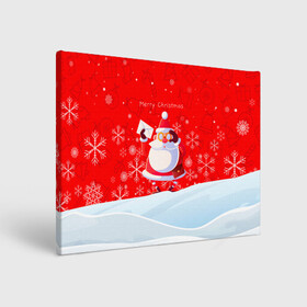 Холст прямоугольный с принтом Дед Мороз с подарочным конвертом. , 100% ПВХ |  | Тематика изображения на принте: 2022 | merry christmas | год тигра | дед мороз | зима близко | мороз | нг | новогодний | новогодний тигр | новогодняя символика | новый год | новый год 2022 | рождество | символ 2022 года | снег | снежинки | тигр