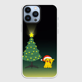 Чехол для iPhone 13 Pro Max с принтом Пикачу с Ёлкой ,  |  | pikachy | гирлянда | елка | пикачу | покемон | шарики | электричество