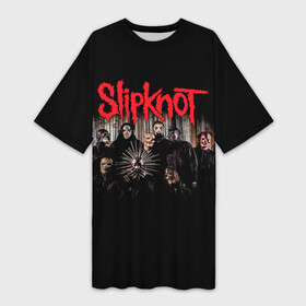 Платье-футболка 3D с принтом Slipknot .5: The Gray Chapter ,  |  | Тематика изображения на принте: slipknot | алессандро вентурелла | альбом | джей вайнберг | джеймс рут | кори тейлор | крис фен | крэйг джонс | метал | мик томсон | музыка | петля | рок группа | сид уилсон | скользящий узел | слайпкнот