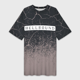 Платье-футболка 3D с принтом HELLBOUND  Paint ,  |  | Тематика изображения на принте: bound | hell | hellbound | netflix | series | ада | зов | корейский | краска | культура | монстры | поп | сериал | сериалы | спрей