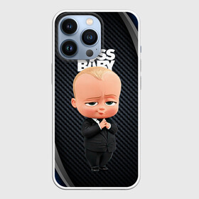 Чехол для iPhone 13 Pro с принтом BOSS black  blue ,  |  | Тематика изображения на принте: baby | boss | boss baby | босс | босс молокосос | маленький босс | малыш | мальчик | молокосос | ребенок