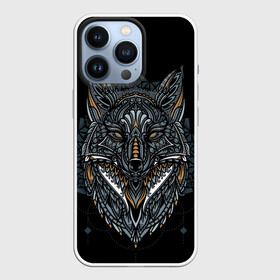 Чехол для iPhone 13 Pro с принтом ЭТНИЧЕСКАЯ ЛИСА   FOX ABSTRACT ,  |  | abstract | fox | fox head | foxy | абстракция | голова лисы | животные | звери | лиса | этническая лиса | этно | этно лиса
