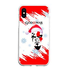 Чехол для iPhone XS Max матовый с принтом Новогодний God of War. , Силикон | Область печати: задняя сторона чехла, без боковых панелей | ascension | betrayal | chains of olympus | cratos | ghost of sparta | god of war | hack and slash | kratos | logo | бог войны | год ов вар | год оф вар | игра | кратос | лого | логотип | новогодний | новогодний god of war | снежинки | эмблема