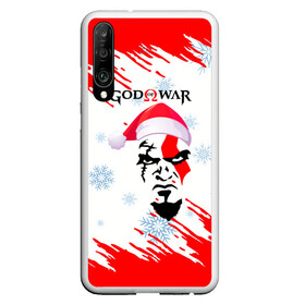 Чехол для Honor P30 с принтом Новогодний God of War. , Силикон | Область печати: задняя сторона чехла, без боковых панелей | ascension | betrayal | chains of olympus | cratos | ghost of sparta | god of war | hack and slash | kratos | logo | бог войны | год ов вар | год оф вар | игра | кратос | лого | логотип | новогодний | новогодний god of war | снежинки | эмблема