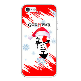 Чехол для iPhone 5/5S матовый с принтом Новогодний God of War. , Силикон | Область печати: задняя сторона чехла, без боковых панелей | Тематика изображения на принте: ascension | betrayal | chains of olympus | cratos | ghost of sparta | god of war | hack and slash | kratos | logo | бог войны | год ов вар | год оф вар | игра | кратос | лого | логотип | новогодний | новогодний god of war | снежинки | эмблема