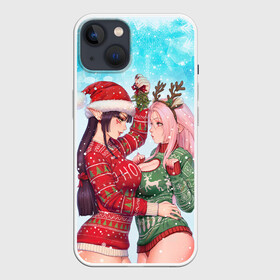 Чехол для iPhone 13 с принтом Новогодние эльфийки | 18+ ,  |  | 2022 | christmas | cosplay | elf | elf girl | girl elf | new year | девушки | косплей | красотки | наступающий год | новогодний | новый год | рождественский | рождество | рождество христово | с новым годом | святки | элф | эльф |