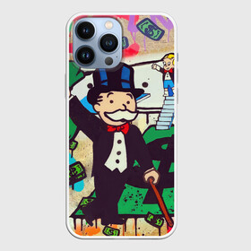 Чехол для iPhone 13 Pro Max с принтом Alec Monopoly ART ,  |  | алек монополи арт | баксы | бернарде мейдоффе | граффити | доллары | личный самолет | мужчина с усами | уличное искусство | художник алек