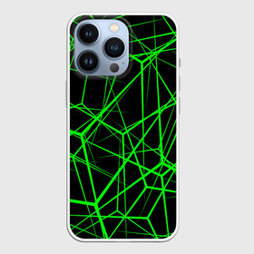 Чехол для iPhone 13 Pro с принтом Зеленые Полигоны ,  |  | зеленая абстракция | зеленая матрица | зеленая текстура | зеленые линии | зеленые полоски матрица | современное искусство
