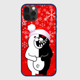 Чехол для iPhone 12 Pro Max с принтом НОВОГОДНИЙ MONOKUMA. , Силикон |  | 2022 | anime | black  white | danganronpa | happy new year | kurokuma | merry christmas | monodam | monokuma | monomi | monotaro | pink | shirokuma | аниме | год тигра | зима близко | мoноми | монокума | нг | новогодний | новый год | новый 