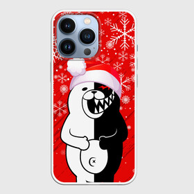 Чехол для iPhone 13 Pro с принтом НОВОГОДНИЙ MONOKUMA. ,  |  | 2022 | anime | black  white | danganronpa | happy new year | kurokuma | merry christmas | monodam | monokuma | monomi | monotaro | pink | shirokuma | аниме | год тигра | зима близко | мoноми | монокума | нг | новогодний | новый год | новый 