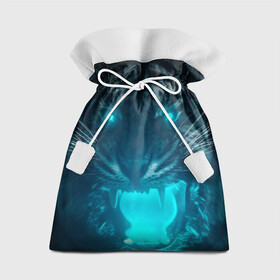 Подарочный 3D мешок с принтом Неоновый водяной тигр 2022 , 100% полиэстер | Размер: 29*39 см | 2022 | водяной тигр | неон | новый год | тигр