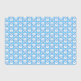 Магнитный плакат 3Х2 с принтом Новогодний медвежонок голубой , Полимерный материал с магнитным слоем | 6 деталей размером 9*9 см | медведь | медвежонок | миша | мишка | новый год | снег | снежинки | снежника