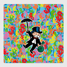 Магнитный плакат 3Х3 с принтом Alec Monopoly Капиталист с деньгами , Полимерный материал с магнитным слоем | 9 деталей размером 9*9 см | alec monopoly | art | capitalist | graffiti | money | retro | street style | urban style | алек монополи | арт | граффити | деньги | доллар | искусство | капиталист | кляксы | миллионер | монополия | ретро | рисунки | современное искусст