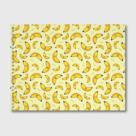 Альбом для рисования с принтом Банановый Бум , 100% бумага
 | матовая бумага, плотность 200 мг. | Тематика изображения на принте: банан | банановый | бананы | паттерн | прикол | фрукты