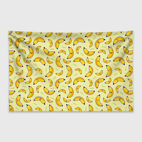 Флаг-баннер с принтом Банановый Бум , 100% полиэстер | размер 67 х 109 см, плотность ткани — 95 г/м2; по краям флага есть четыре люверса для крепления | банан | банановый | бананы | паттерн | прикол | фрукты