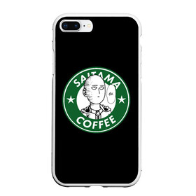 Чехол для iPhone 7Plus/8 Plus матовый с принтом ONE PUNCH MAN OK COFFEE , Силикон | Область печати: задняя сторона чехла, без боковых панелей | one punch man | onepunch man | onepunchman | oppai | saitama | ван панч мен | ванпанч мен | ванпанчмен | макото миядзаки | сайтама | человек один удар