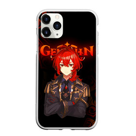 Чехол для iPhone 11 Pro матовый с принтом GENSHIN IMPACT ГЕНШИН ИМПАКТ ДИЛЮК , Силикон |  | anime | character | diluc | game | genshin impact | аниме | геншин импакт | дилюк | игра | персонаж | персонажи