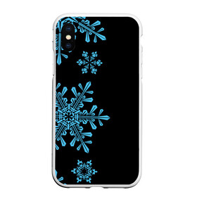 Чехол для iPhone XS Max матовый с принтом Снежная Стена , Силикон | Область печати: задняя сторона чехла, без боковых панелей | зима | новый год | снег | снегопад | снежинки