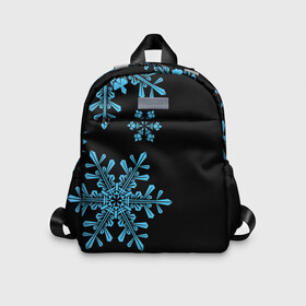 Детский рюкзак 3D с принтом Снежная Стена , 100% полиэстер | лямки с регулируемой длиной, сверху петелька, чтобы рюкзак можно было повесить на вешалку. Основное отделение закрывается на молнию, как и внешний карман. Внутри дополнительный карман. По бокам два дополнительных кармашка | Тематика изображения на принте: зима | новый год | снег | снегопад | снежинки