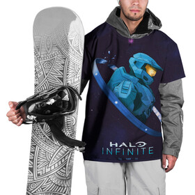 Накидка на куртку 3D с принтом Halo Infinite Силуэт мастера Чифа , 100% полиэстер |  | chief | halo | infinite | инфинит | мастер чиф | хало | хейло | хэйло | чиф