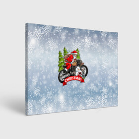 Холст прямоугольный с принтом Санта Байкер Santa on the motorbike , 100% ПВХ |  | Тематика изображения на принте: bike | christmas | moto | santa | байк | дед мороз | елка | зима | мотоцикл | новый год | подарок | рождество | санта | снег | снеговик | снежинка