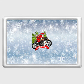 Магнит 45*70 с принтом Санта Байкер Santa on the motorbike , Пластик | Размер: 78*52 мм; Размер печати: 70*45 | Тематика изображения на принте: bike | christmas | moto | santa | байк | дед мороз | елка | зима | мотоцикл | новый год | подарок | рождество | санта | снег | снеговик | снежинка