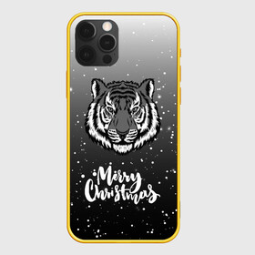 Чехол для iPhone 12 Pro с принтом Merry Christmas Год Тигра 2022. , силикон | область печати: задняя сторона чехла, без боковых панелей | 2022 | happy new year | merry christmas | год тигра | зима близко | нг | новогодний | новогодний тигр | новогодняя символика | новый год | новый год 2022 | рождество | символ 2022 года | снег | снежинки | тигр