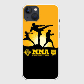 Чехол для iPhone 13 с принтом ММА (Mixed Martial Arts) ,  |  | bellator | boxing | fight club | mixed martial arts | ufc | айкидо | беллатор | боевые искусства | боец | бои | бои без правил | бойцовский клуб | бокс | борьба | воин | джиуджитсу | дзюдо | единоборства | карате | кикбоксинг