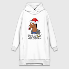 Платье-худи хлопок с принтом Bo Ho Ho Jack Horseman ,  |  | 2022 | 2022 год | happy new year | santa | год тигра | дед мороз | каникулы | мороз | новогодний свитер | новый год | новый год 2022 | новый год тигра | оливье | праздник | рождество | санта клаус | свитер новогодний