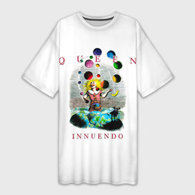 Платье-футболка 3D с принтом Innuendo  Queen ,  |  | freddie mercury | paul rodgers | queen | quen | альбом | брайан мэй | глэм | джон дикон | квин | королева | куин | меркури | меркьюри | музыкант | мэркури | певец | песня | поп | роджер тейлор | рок группа | фаррух булсара