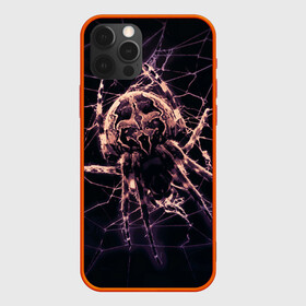 Чехол для iPhone 12 Pro с принтом Паук (neon) , силикон | область печати: задняя сторона чехла, без боковых панелей | black | insect | neon | spider | tarantula | web | насекомое | неоновый | паук | паутина | тарантул | черный