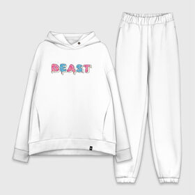 Женский костюм хлопок Oversize с принтом Mr Beast - Art 1 ,  |  | mr beast | youtube | арты | блогеры | мистер бист | ютуберы