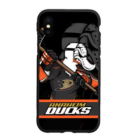 Чехол для iPhone XS Max матовый с принтом Анахайм Дакс Anaheim Ducks , Силикон | Область печати: задняя сторона чехла, без боковых панелей | anaheim | anaheim ducks | ducks | hockey | nhl | usa | дакс | нхл | спорт | сша | хоккей | шайба