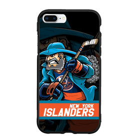 Чехол для iPhone 7Plus/8 Plus матовый с принтом Нью Йорк Айлендерс , Силикон | Область печати: задняя сторона чехла, без боковых панелей | hockey | islanders | new york | new york islanders | nhl | usa | айлендерс | нхл | нью йорк | нью йорк айлендерс | спорт | сша | хоккей | шайба