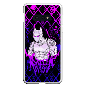 Чехол для Samsung S10E с принтом JOJO / KILLER QUEEN / КОРОЛЕВА УБИЙЦА / ART , Силикон | Область печати: задняя сторона чехла, без боковых панелей | Тематика изображения на принте: adventure | jojo | jojos bizarre | jojos bizarre adventure | killer queen | pattern | yare yare daze | аниме | брызги | джоджо | манга | узор | яре яре дазе