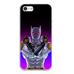 Чехол для iPhone 5/5S матовый с принтом JOJO / KILLER QUEEN / КОРОЛЕВА УБИЙЦА / FIRE STYLE , Силикон | Область печати: задняя сторона чехла, без боковых панелей | adventure | fire | jojo | jojos bizarre | jojos bizarre adventure | killer queen | yare yare daze | аниме | джоджо | манга | огонь | яре яре дазе