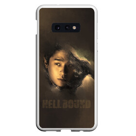 Чехол для Samsung S10E с принтом Hellbound персонаж , Силикон | Область печати: задняя сторона чехла, без боковых панелей | дым | монстор | надпись | название | персонаж