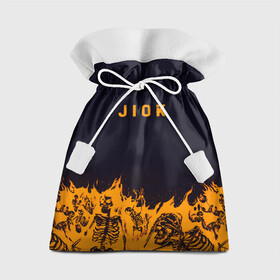 Подарочный 3D мешок с принтом Jiok пламя , 100% полиэстер | Размер: 29*39 см | люди | надпись | огонь | пламя | скелеты
