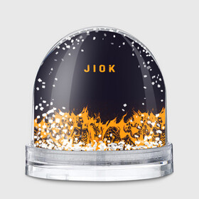 Игрушка Снежный шар с принтом Jiok пламя , Пластик | Изображение внутри шара печатается на глянцевой фотобумаге с двух сторон | люди | надпись | огонь | пламя | скелеты