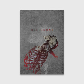 Обложка для паспорта матовая кожа с принтом Hellbound Новая истина , натуральная матовая кожа | размер 19,3 х 13,7 см; прозрачные пластиковые крепления | дым | надпись | скелет | текстура
