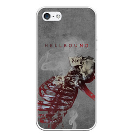 Чехол для iPhone 5/5S матовый с принтом Hellbound Новая истина , Силикон | Область печати: задняя сторона чехла, без боковых панелей | дым | надпись | скелет | текстура