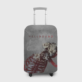 Чехол для чемодана 3D с принтом Hellbound Новая истина , 86% полиэфир, 14% спандекс | двустороннее нанесение принта, прорези для ручек и колес | дым | надпись | скелет | текстура