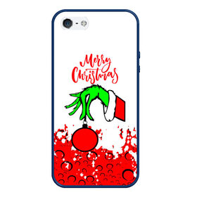 Чехол для iPhone 5/5S матовый с принтом Merry Christmas Grinch , Силикон | Область печати: задняя сторона чехла, без боковых панелей | 2022 | grinch | happy new year | merry christmas | год тигра | гринч | зима близко | нг | новогодний | новый год | новый год 2022 | рождество | снег | снежинки