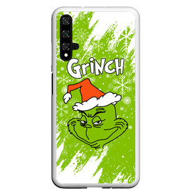 Чехол для Honor 20 с принтом Grinch Green. , Силикон | Область печати: задняя сторона чехла, без боковых панелей | 2022 | grinch | happy new year | merry christmas | год тигра | гринч | зима близко | нг | новогодний | новый год | новый год 2022 | рождество | снег | снежинки