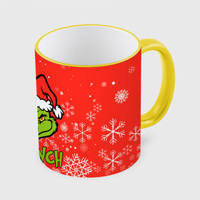 Кружка с принтом Grinch Red. , керамика | ёмкость 330 мл | 2022 | grinch | happy new year | merry christmas | год тигра | гринч | зима близко | нг | новогодний | новый год | новый год 2022 | рождество | снег | снежинки