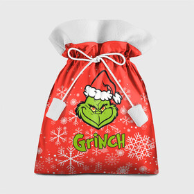 Подарочный 3D мешок с принтом Grinch Red. , 100% полиэстер | Размер: 29*39 см | 2022 | grinch | happy new year | merry christmas | год тигра | гринч | зима близко | нг | новогодний | новый год | новый год 2022 | рождество | снег | снежинки